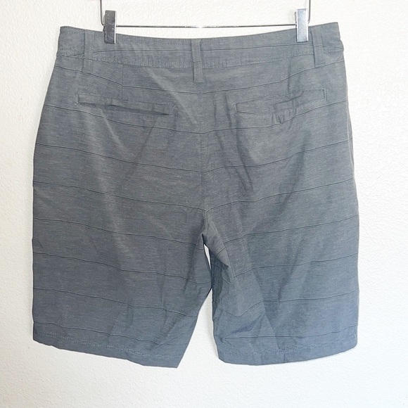 Hang Ten Mens Gray Plaid Flat Front Board Style Shorts - Picture 6 of 12